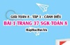 Giải bài 1 trang 37 Toán 8 Tập 1 SGK Cánh Diều